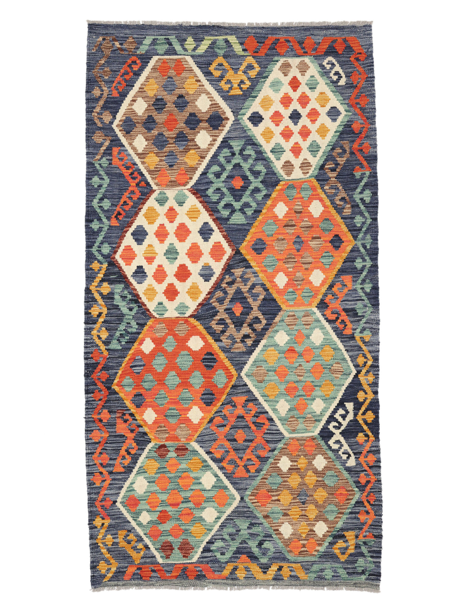 Kelim Afghan Old style Matta 105x200
