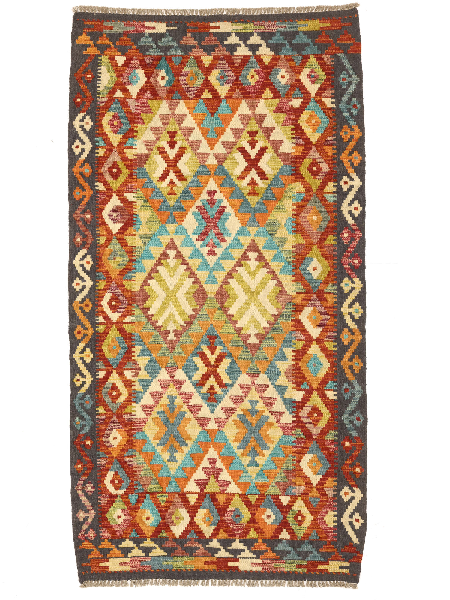 Kelim Afghan Old style Matta 102x195