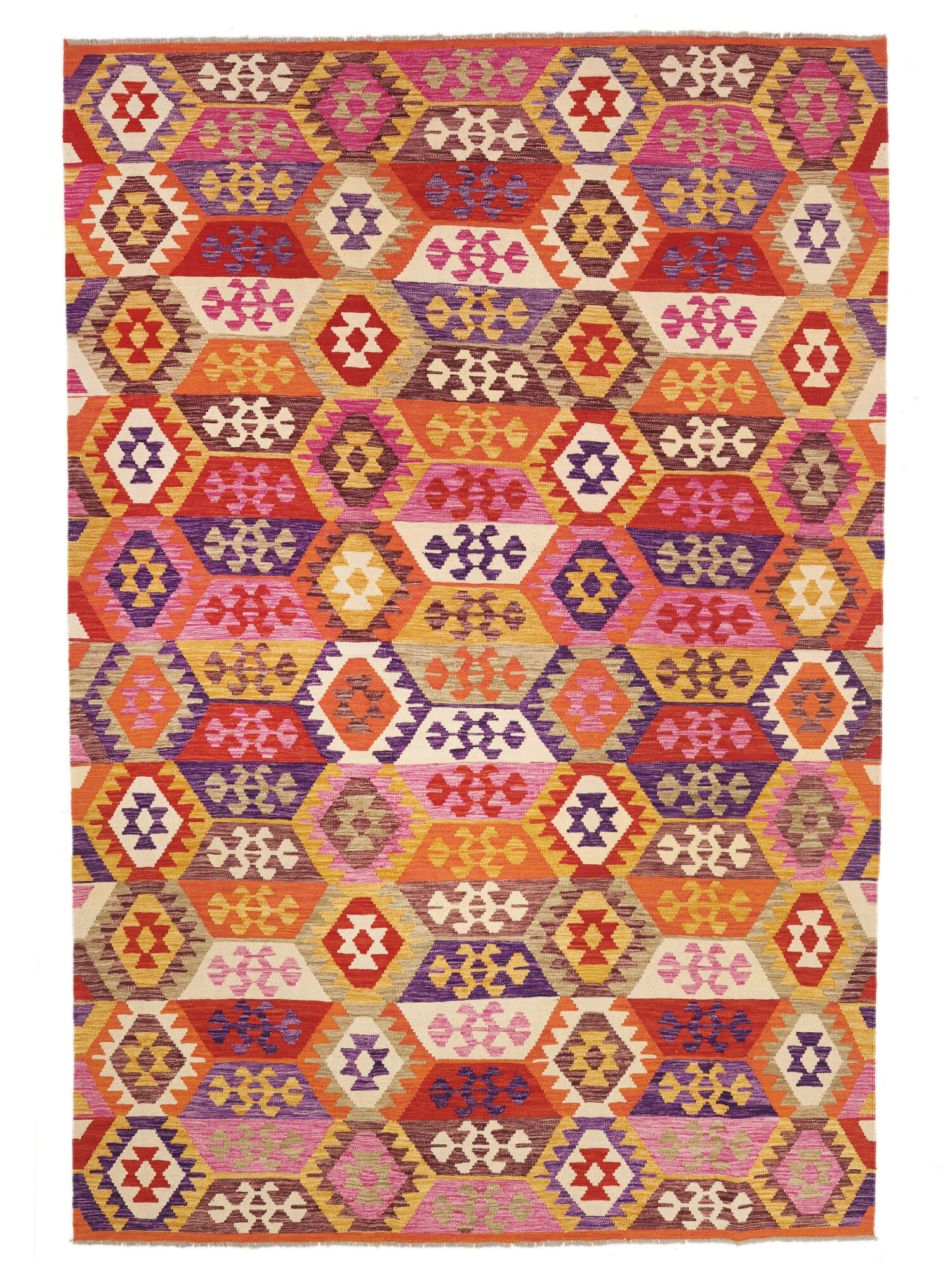 Kelim Afghan Old style Matta 202x300