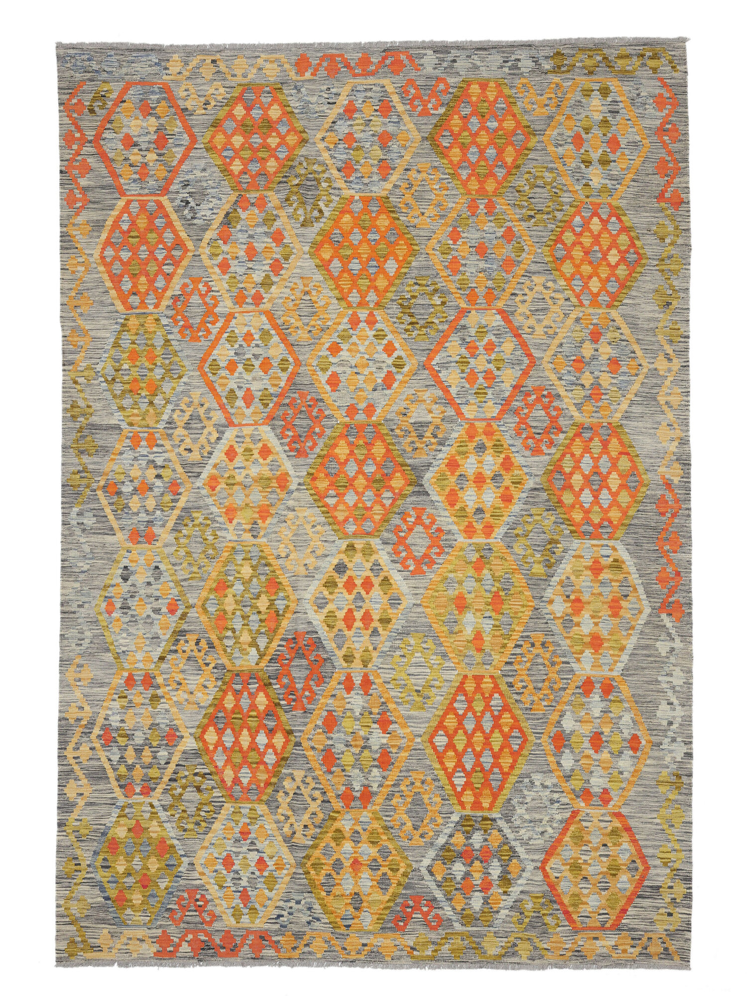 Kelim Afghan Old style Matta 206x300