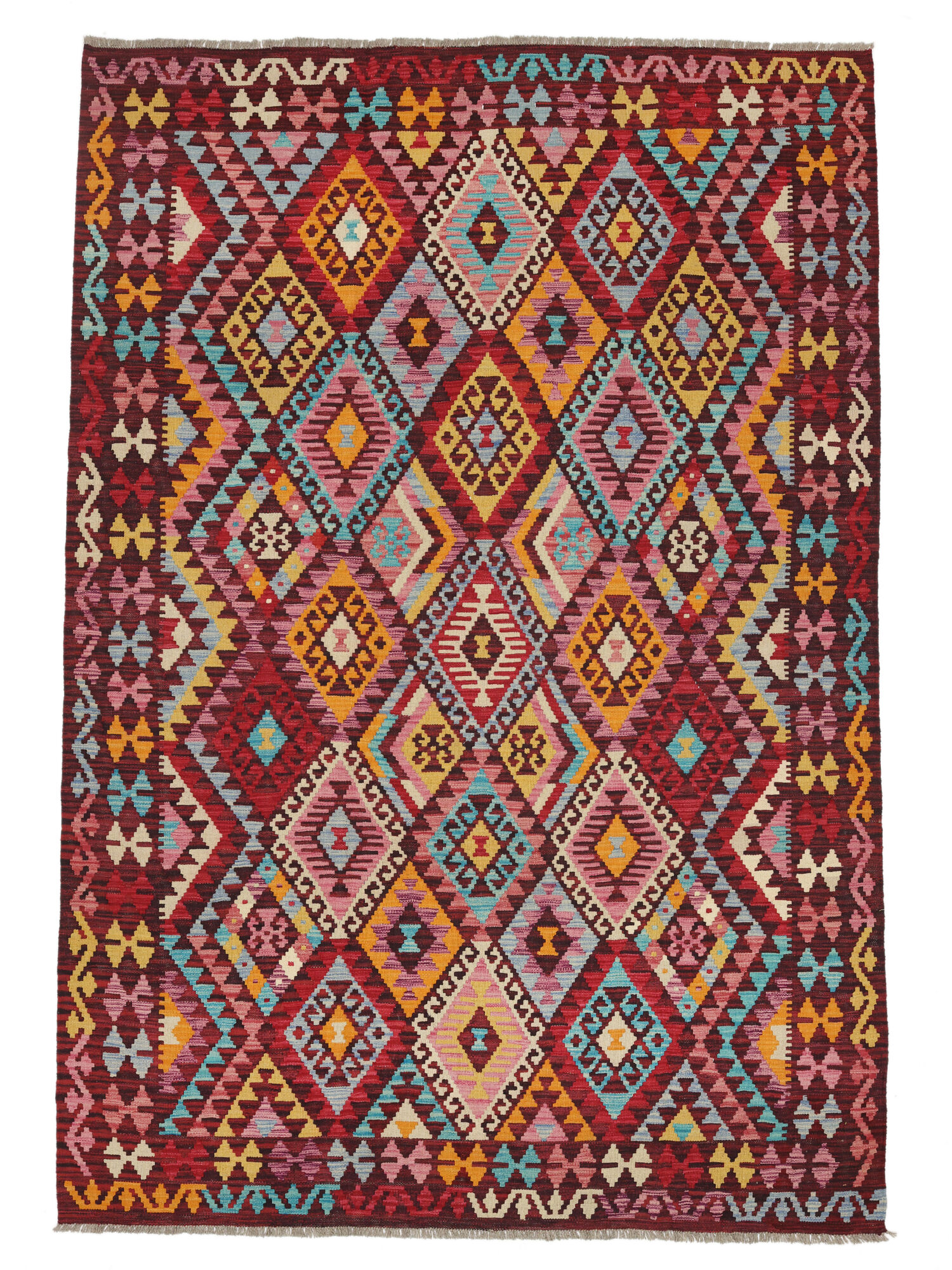 Kelim Afghan Old style Matta 200x287