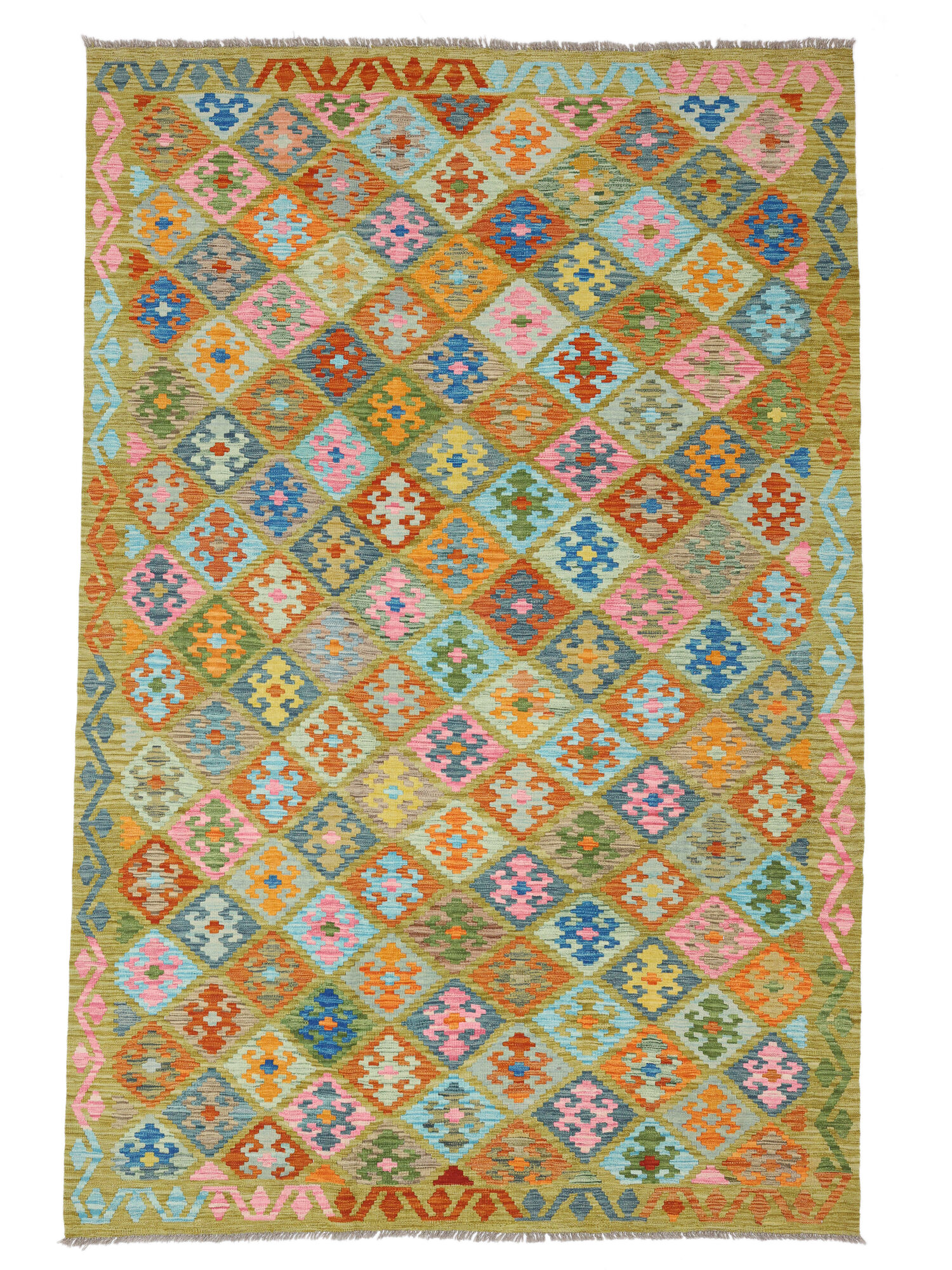 Kelim Afghan Old style Matta 198x300