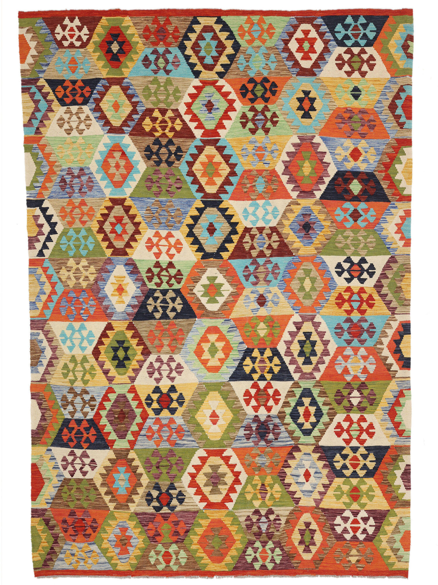 Kelim Afghan Old style Matta 200x297