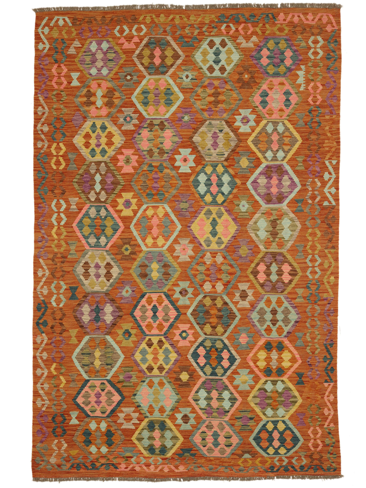 Kelim Afghan Old style Matta 195x300