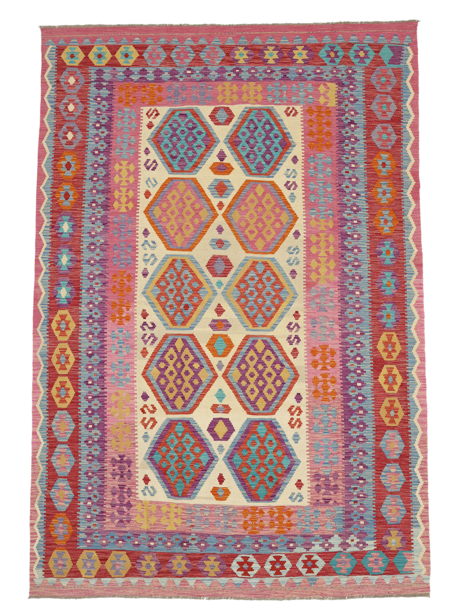 Kelim Afghan Old style Matta 204x300