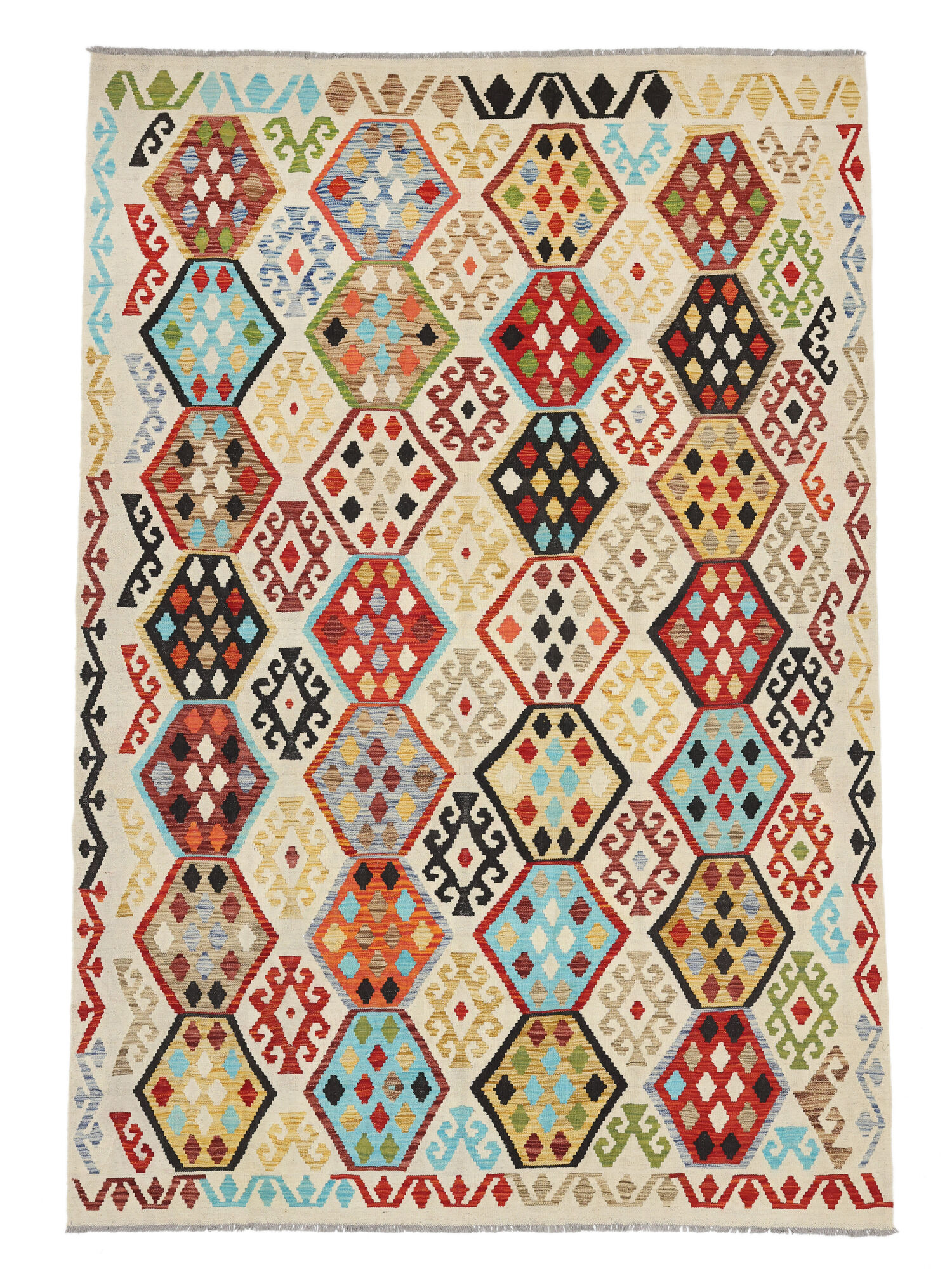 Kelim Afghan Old style Matta 203x296