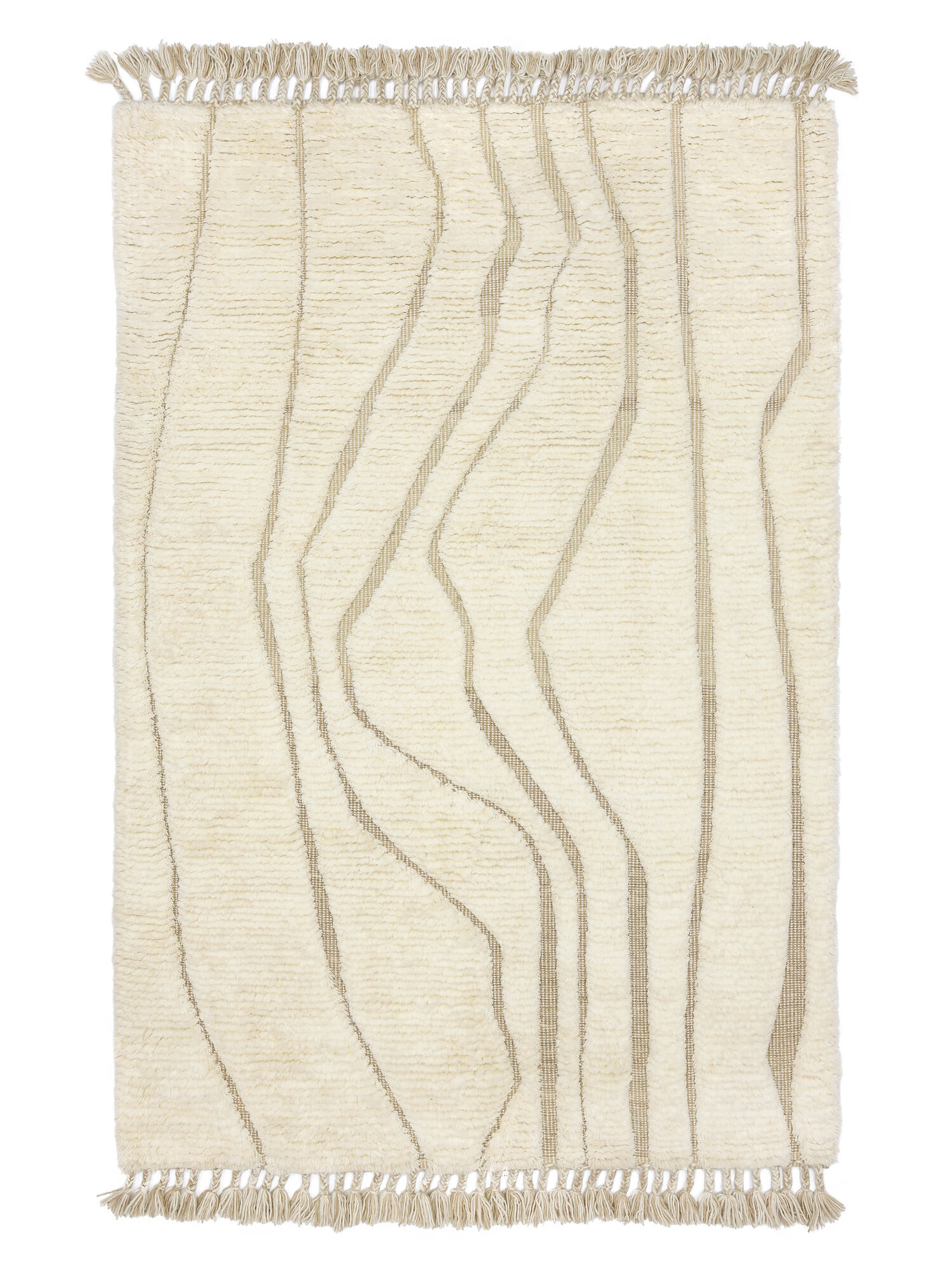 Reva Matta - Elfenbensvit / Beige 140x200