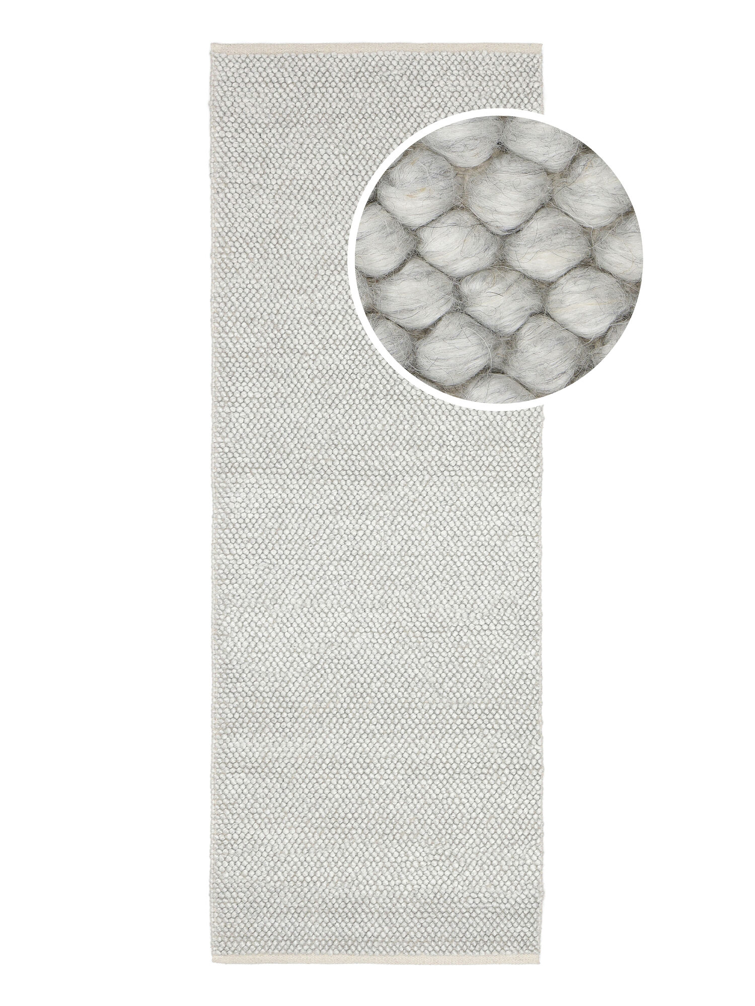 Pebbla Matta - Ljusgrå 80x250