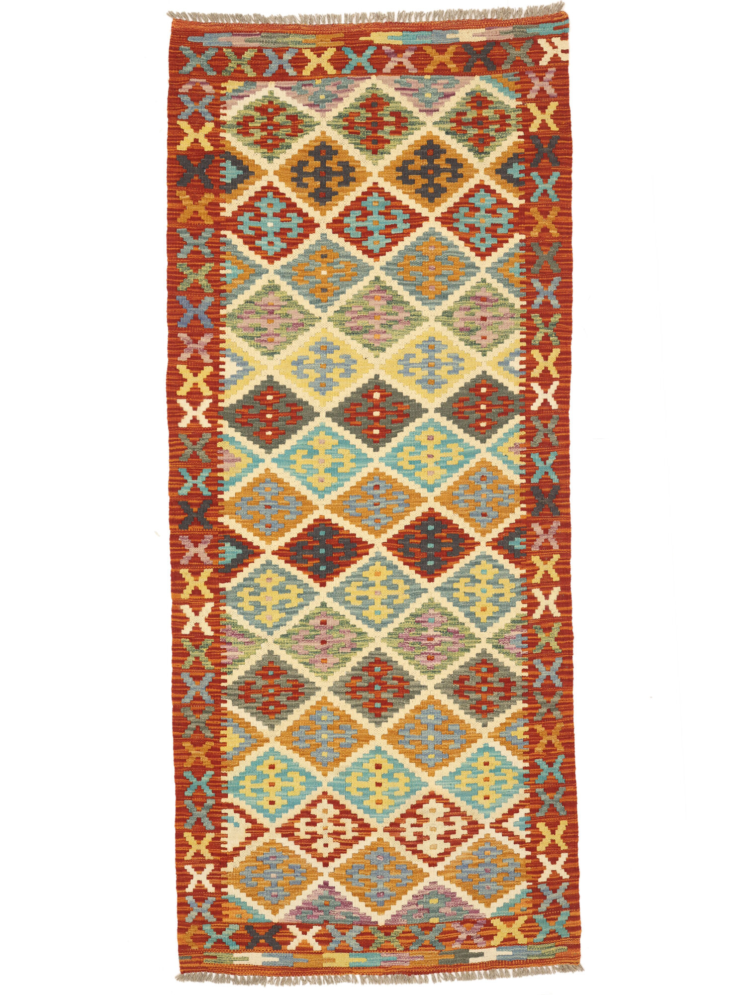 Kelim Afghan Old style Matta 89x203