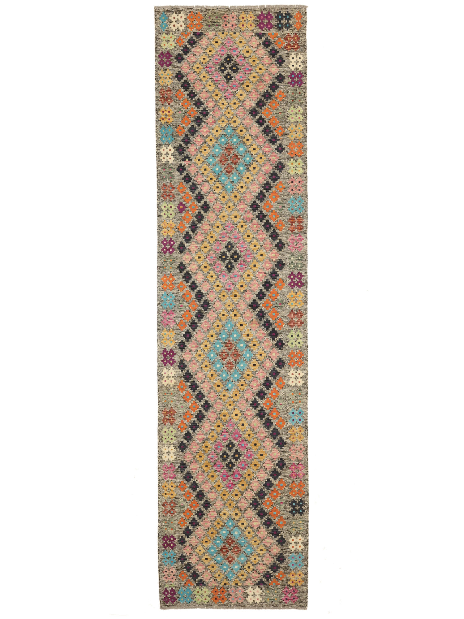 Kelim Afghan Old style Matta 93x369