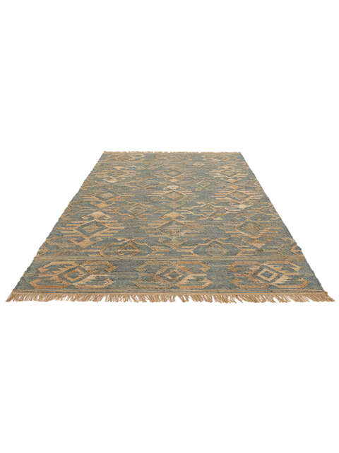 Grande tappeto blu tessuto a mano 200x300 cm, tappeto blu, tappeto