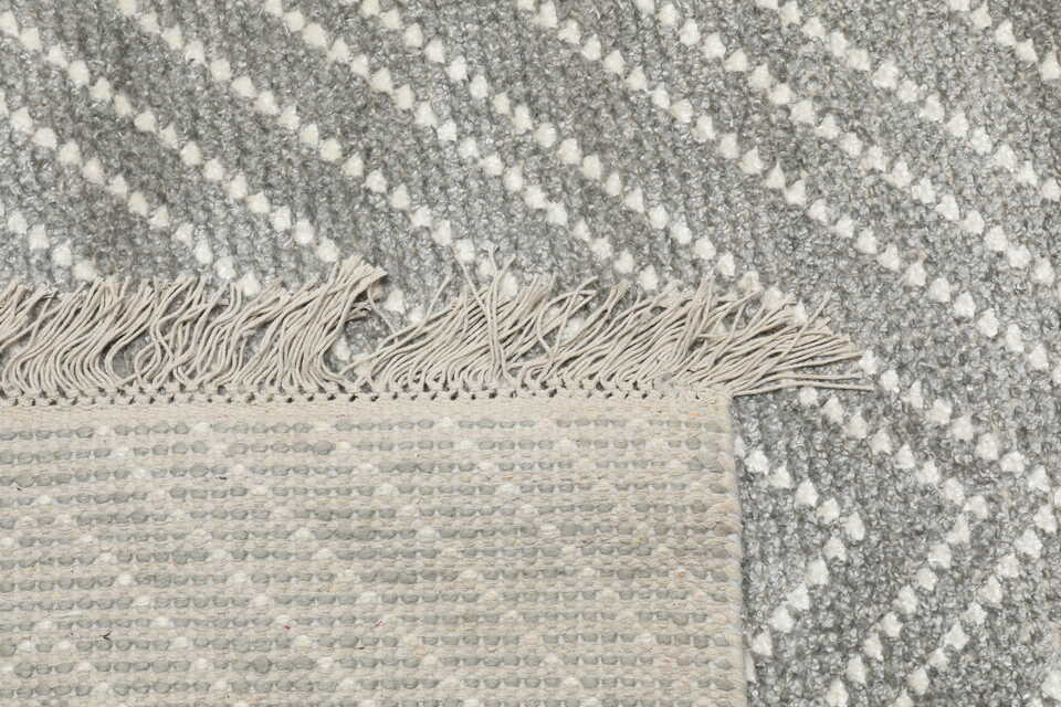 Mauri Tappeto - Grigio carbone / Beige Crema 250x300 - CarpetVista