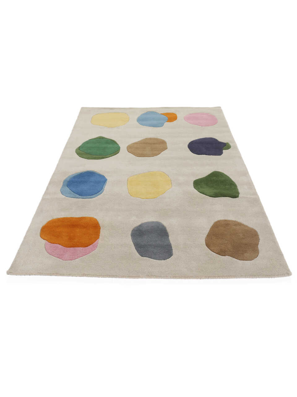 Stepping Stones Handtufted Teppich - Naturweiß / Mehrfarbig 120x180 -  CarpetVista