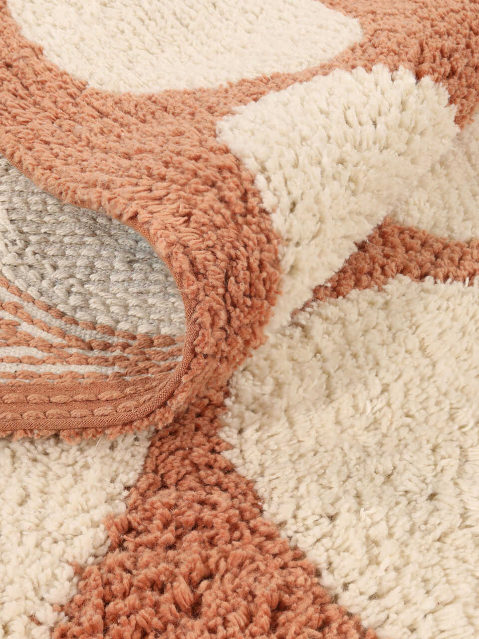 Thalassa tappeto da bagno - Terra / Bianco naturale 60x90 - CarpetVista