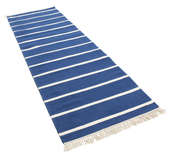 
    Dhurrie Stripe - Dark blue - 80 x 300 cm
  