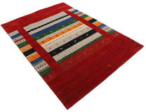
    Loribaf Loom Designer - Dark red / Multicolor - 140 x 200 cm
  