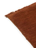 
    Handloom fringes - Rust red - 100 x 160 cm
  