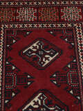 
    Turkaman - Dark red - 60 x 90 cm
  