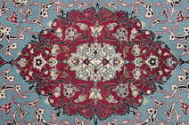 
    Isfahan silk warp - Dark teal - 80 x 117 cm
  