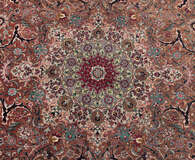 
    Tabriz 60 Raj silk warp - Dark red - 195 x 305 cm
  