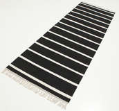 
    Dhurrie Stripe - Black / White - 80 x 250 cm
  