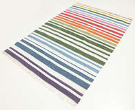 
    Rainbow Stripe - Multicolor - 140 x 200 cm
  