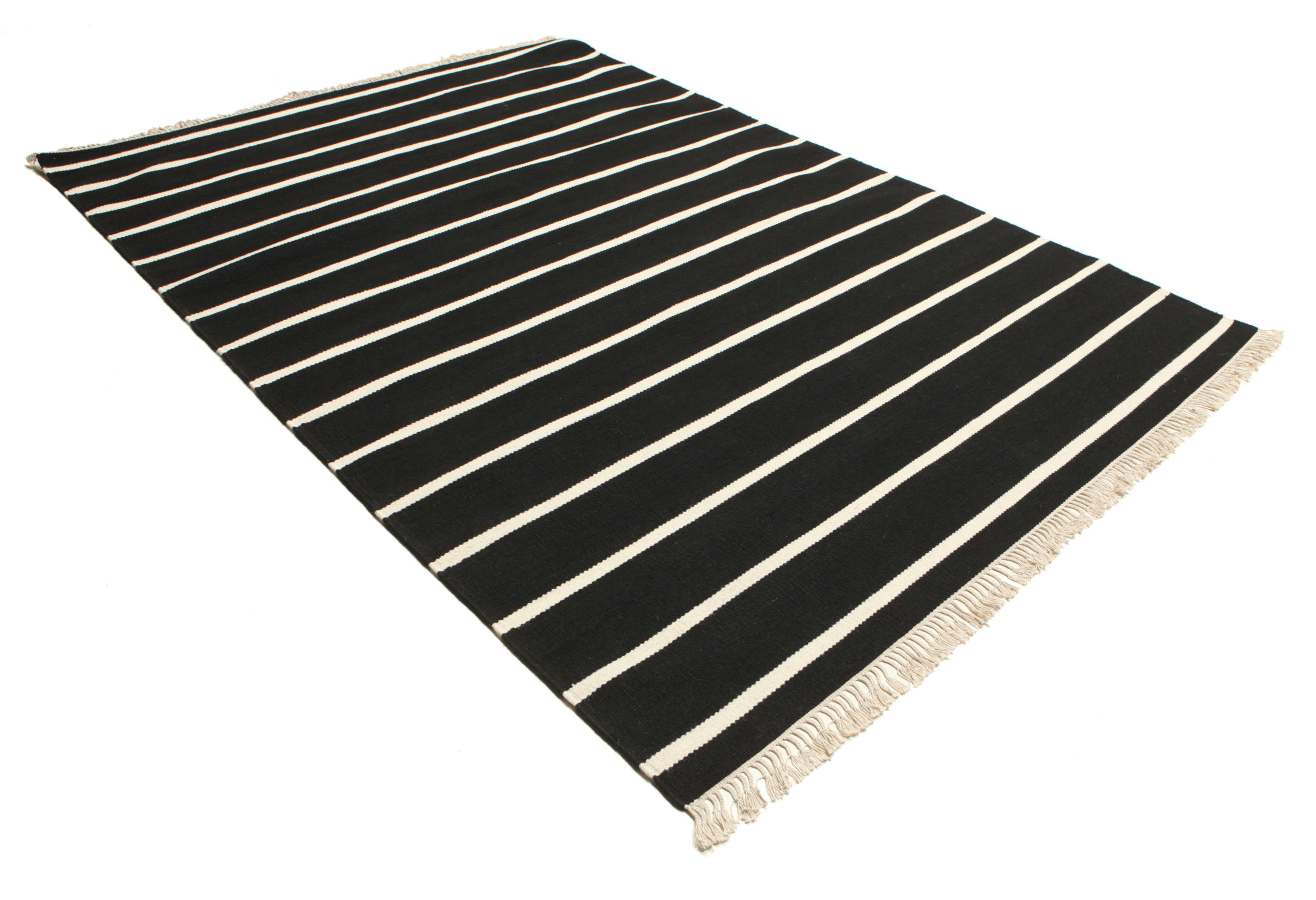 
    Dhurrie Stripe - Black / White - 200 x 300 cm
  