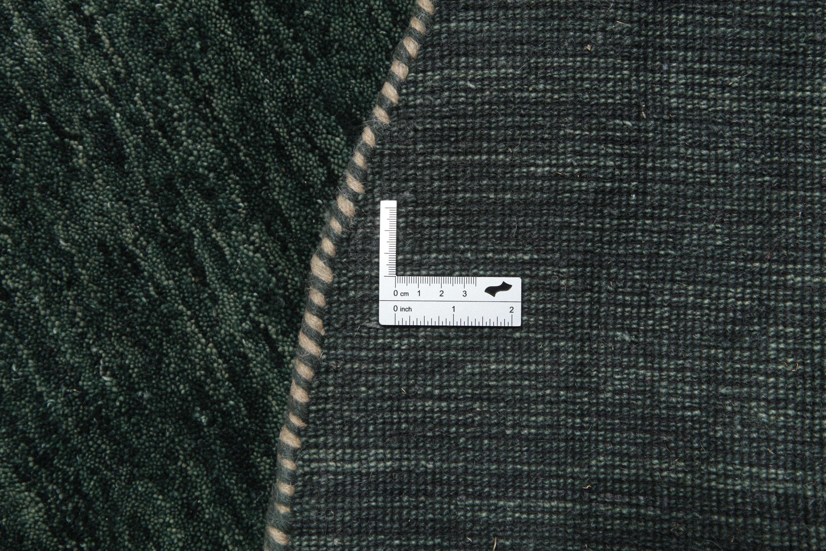 
    Gabbeh loom Two Lines - Dark grey / Green - Ø 200 cm
  