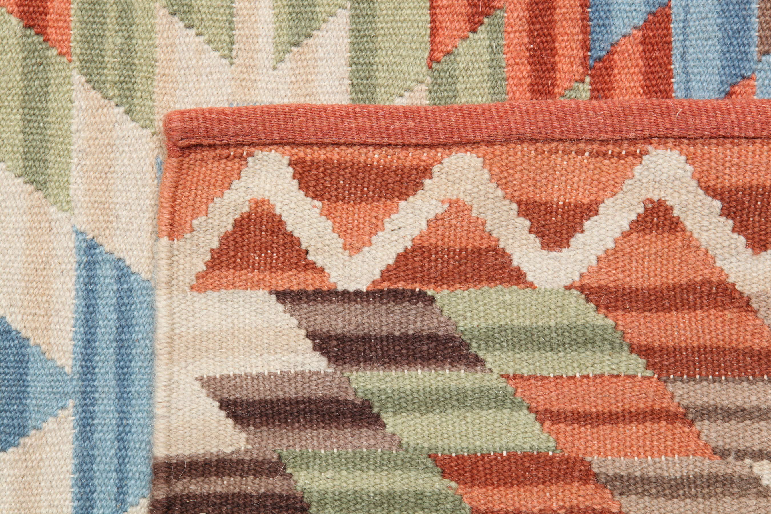 Tappeto intrecciato in stile kilim multicolore in lana e juta 160 x 230 cm  Acapulco