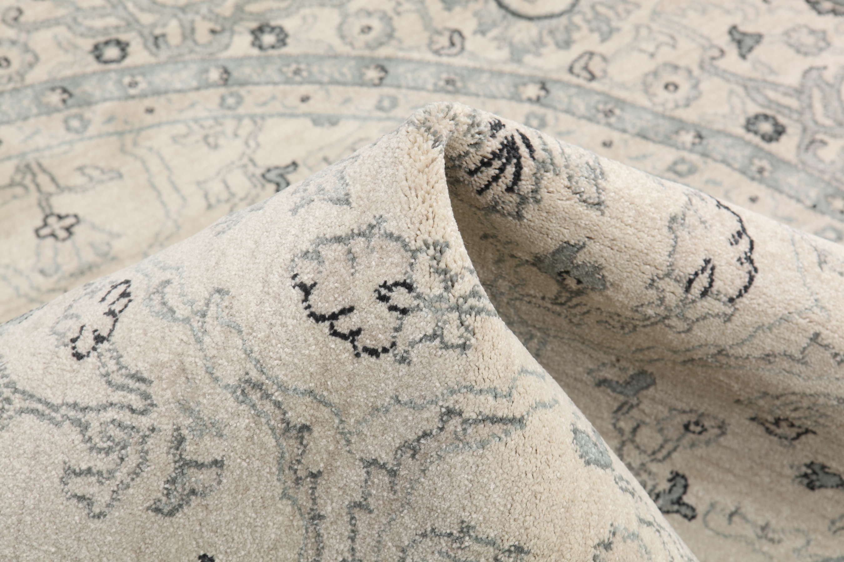 Ziegler Michigan Beige / Green, Round Ø 225 cm Rug Rugvista