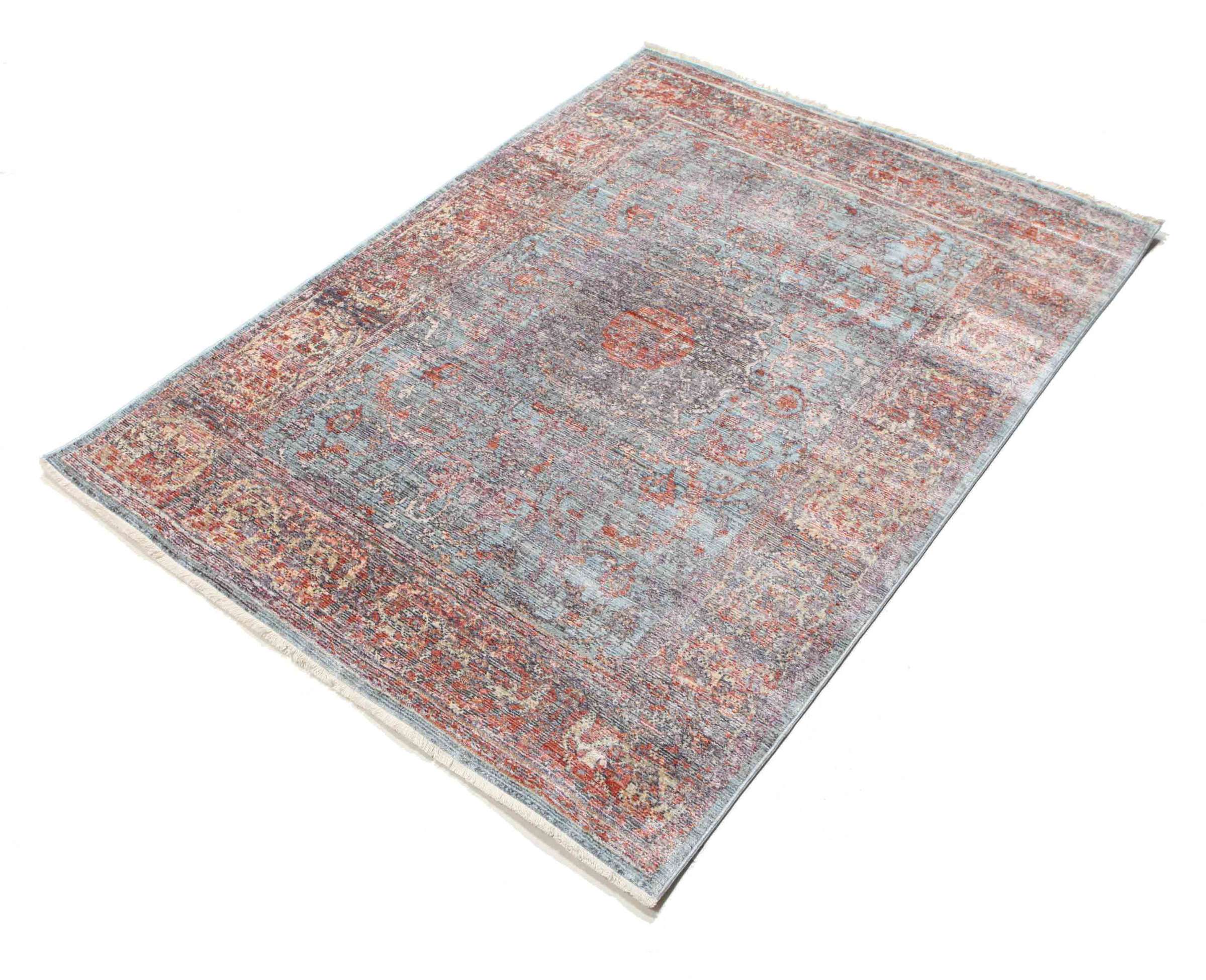 Mira Blue 120 x 170 cm Viscose Rug Rugvista