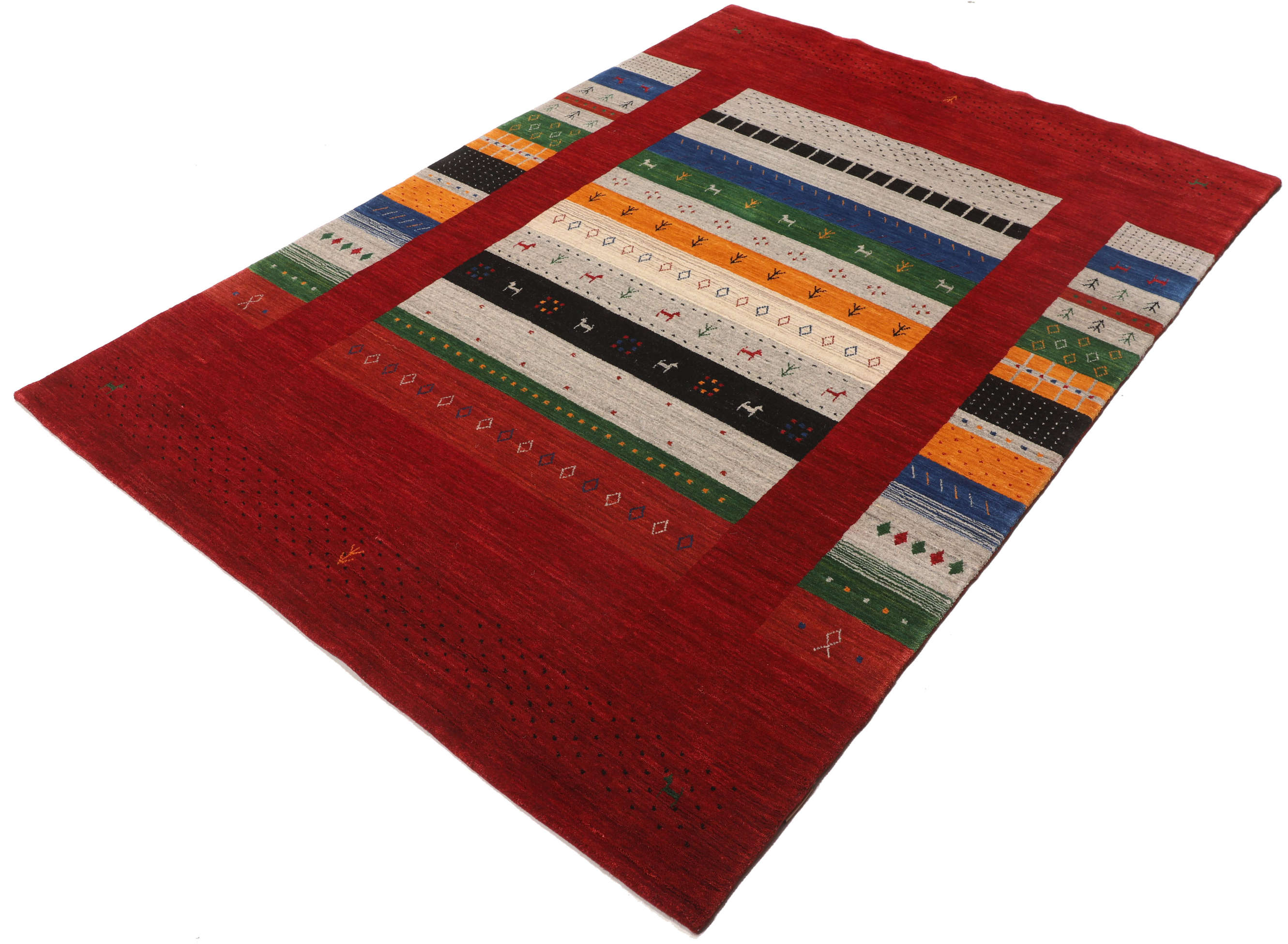 
    Loribaf Loom Designer - Dark red / Multicolor - 160 x 230 cm
  