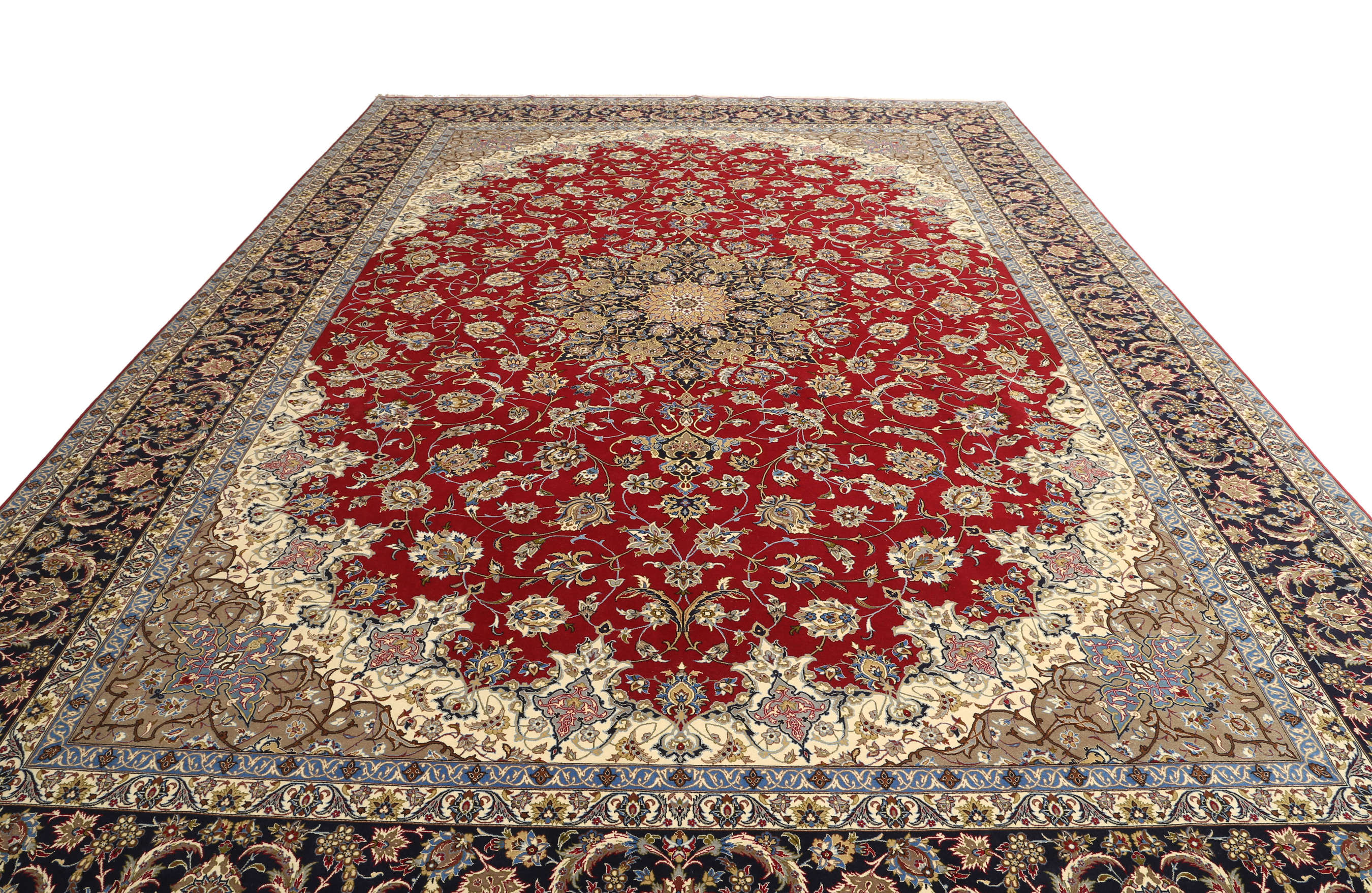 
    Isfahan silk warp - Red - 300 x 417 cm
  