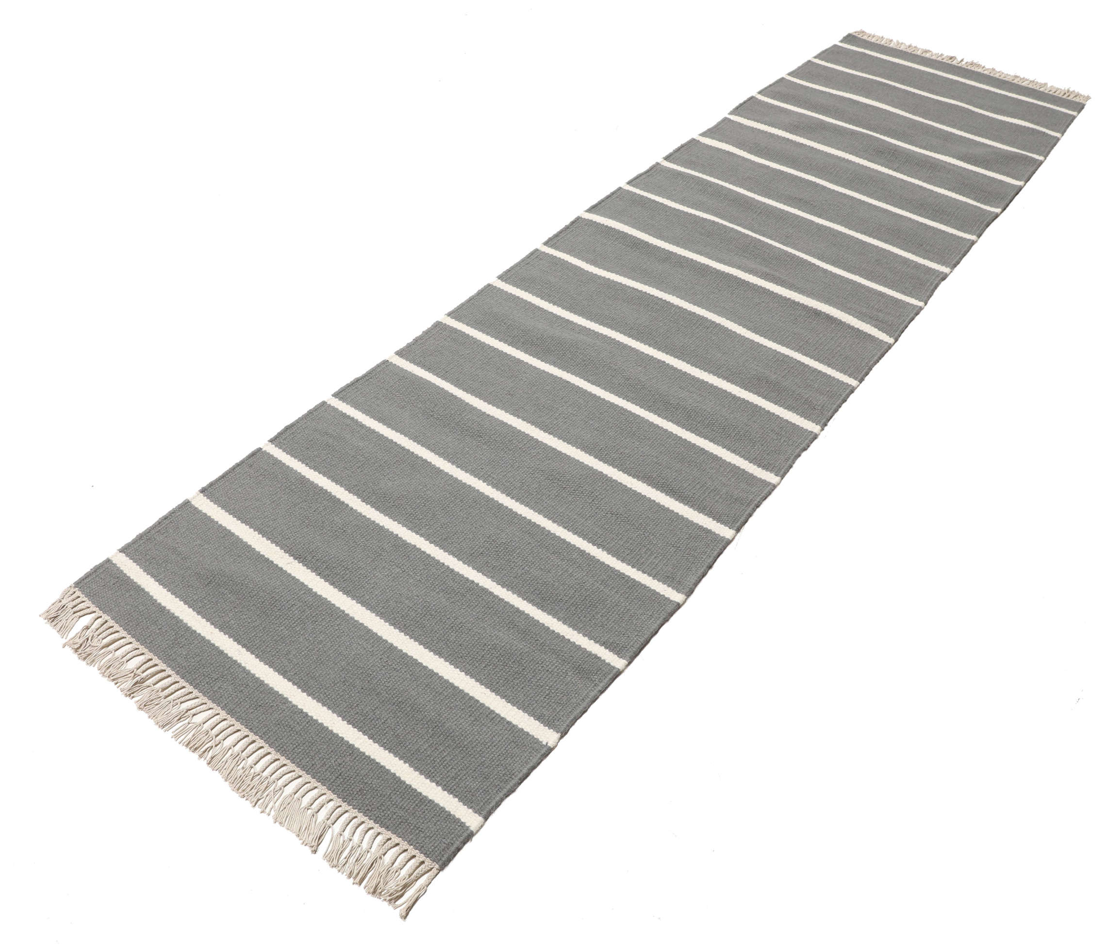 
    Dhurrie Stripe - Grey - 80 x 300 cm
  