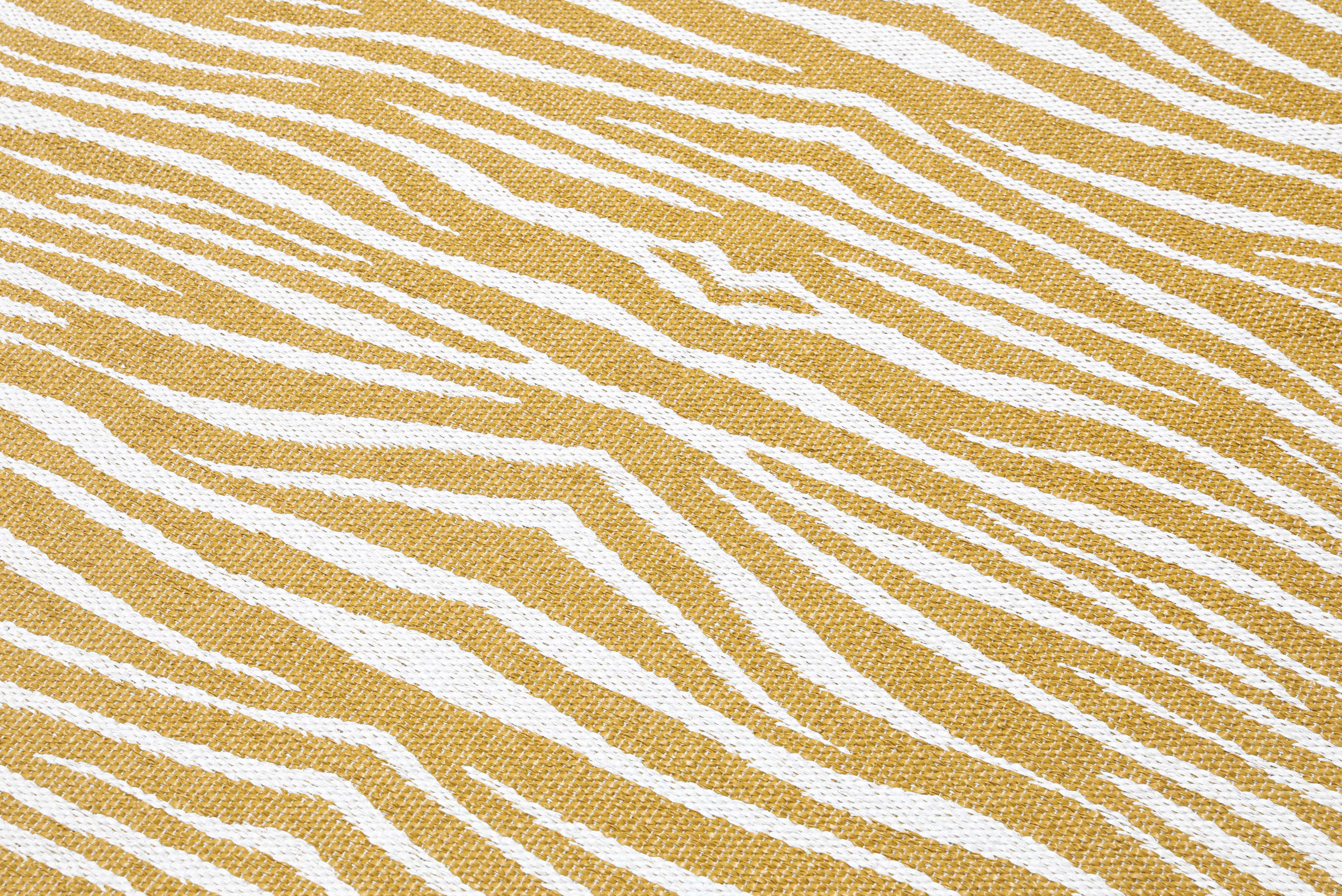 Zebra - Mustard Yellow 150 x 210 cm Plastic Rug - Rugvista