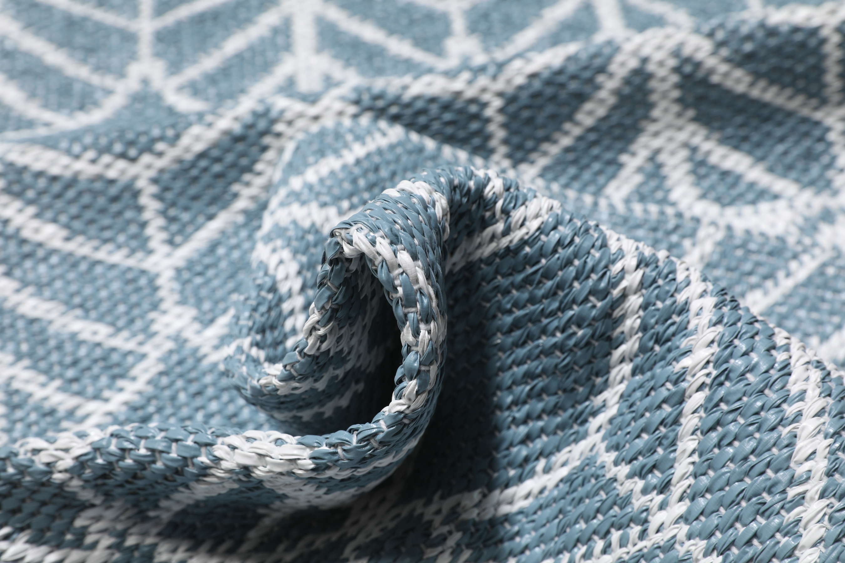 Arch - Blue, Runner 70 x 200 cm Plastic Rug - Rugvista