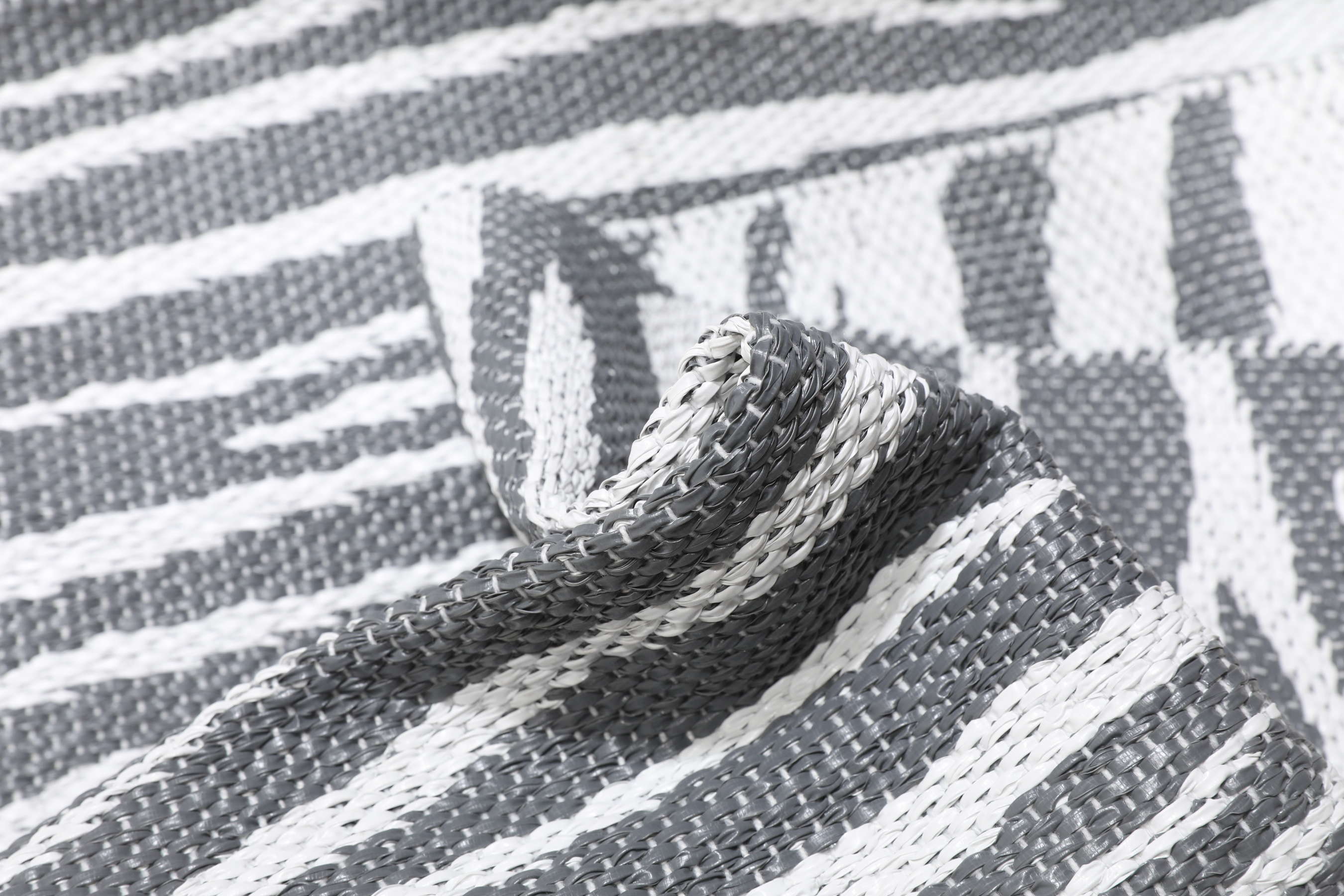 Zebra Grey, Runner 70 x 280 cm Plastic Rug Rugvista