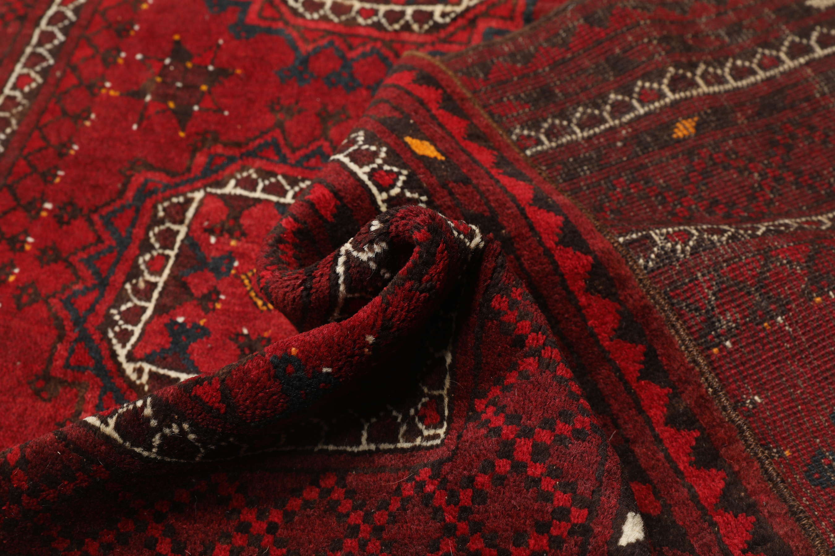 
    Afghan Khal Mohammadi - Dark red - 124 x 228 cm
  