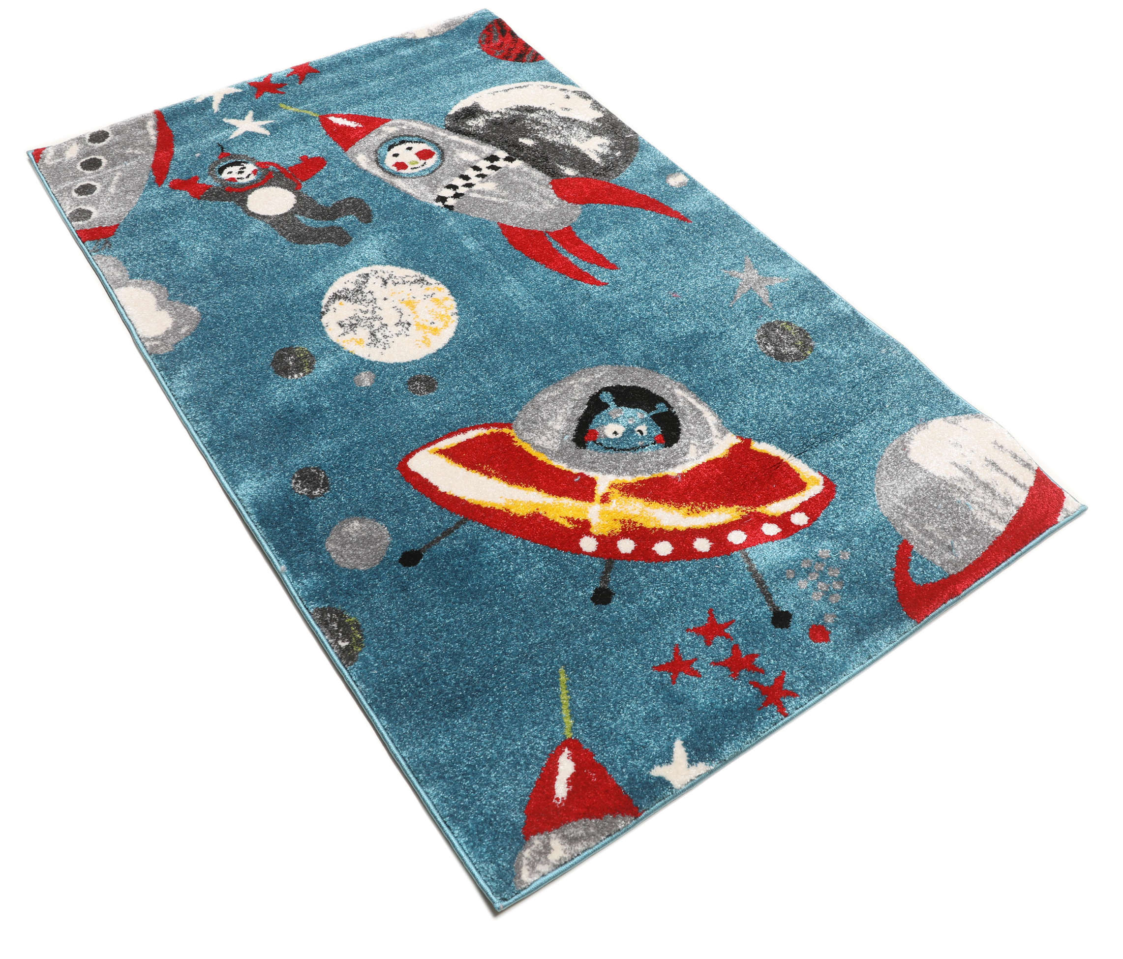 Astronauts Navy Blue / Multicolor 100 x 160 cm Rug Rugvista
