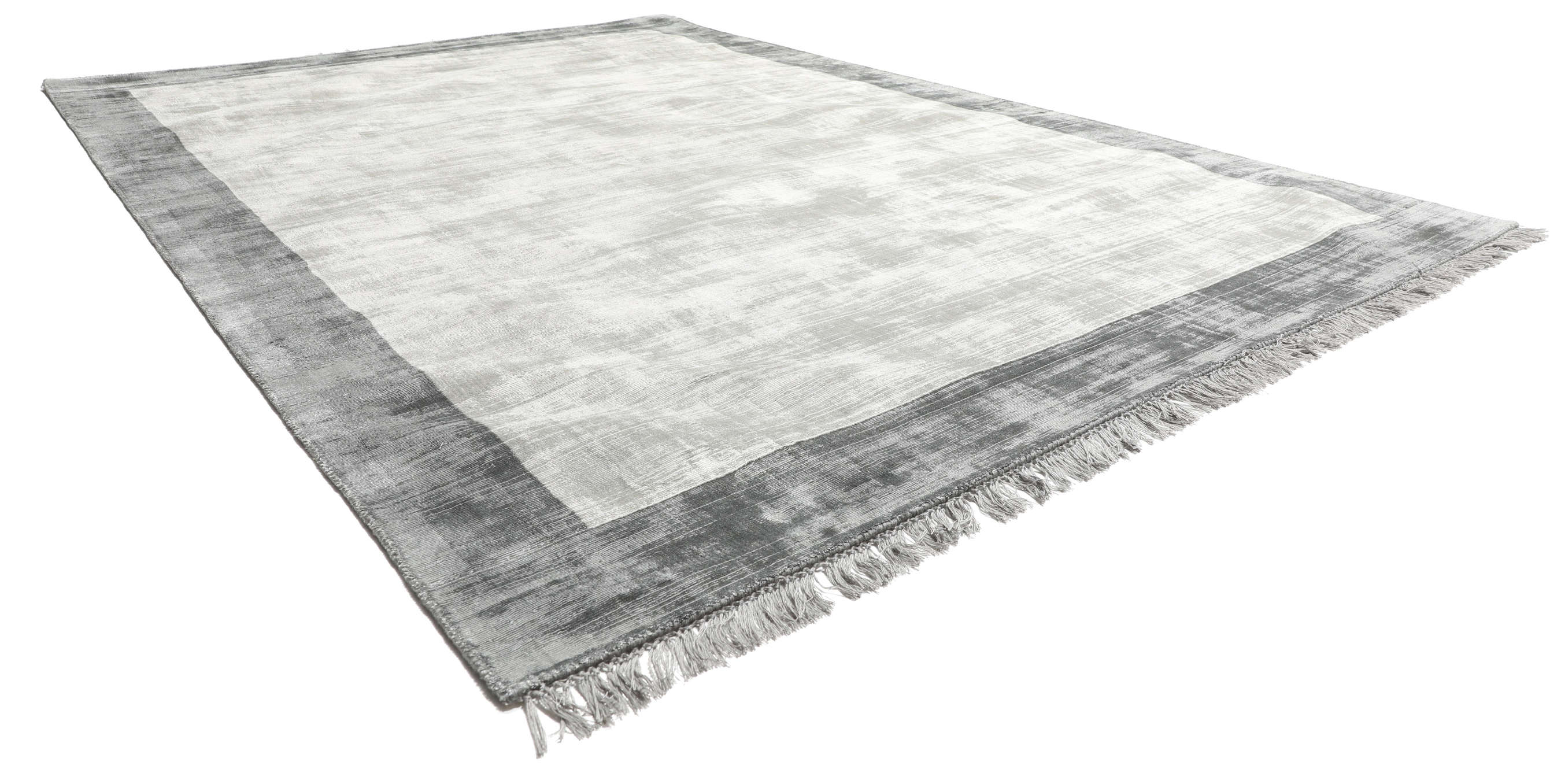Luxus Grey / Dark Grey 250 x 350 cm Viscose Rug Rugvista