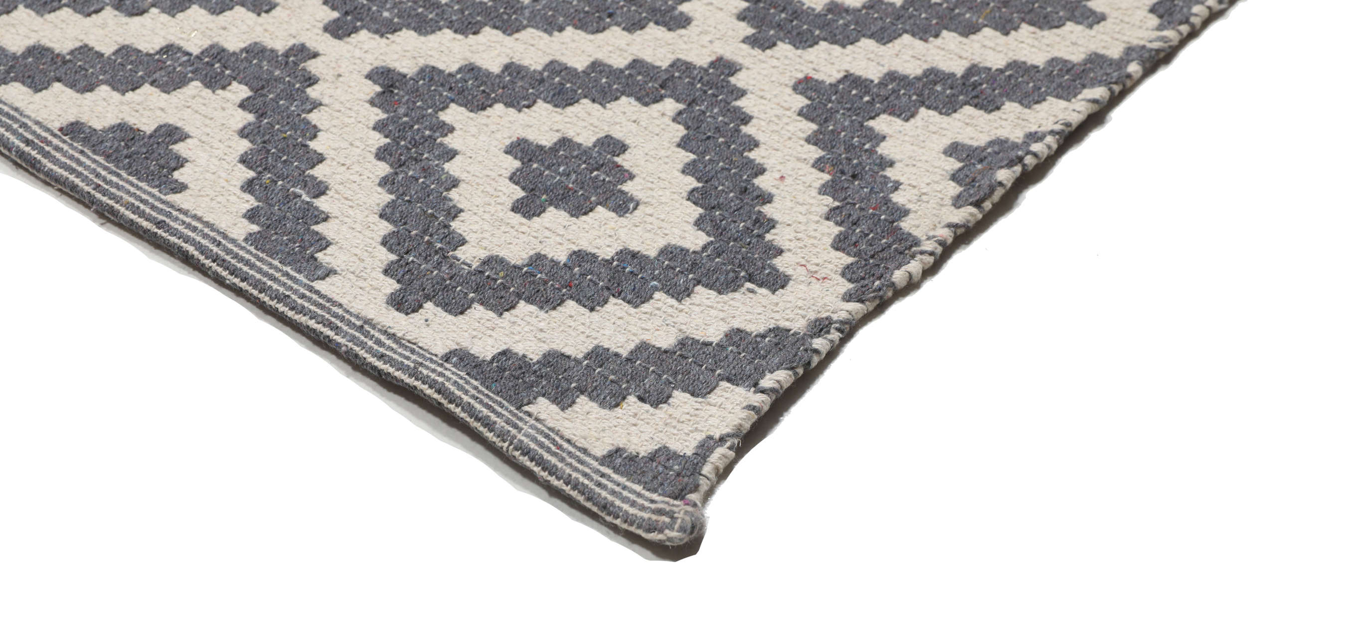 Torun Rug Torun - Grijs / Wit 250 x 300 cm Katoen Vloerkleed - Rugvista