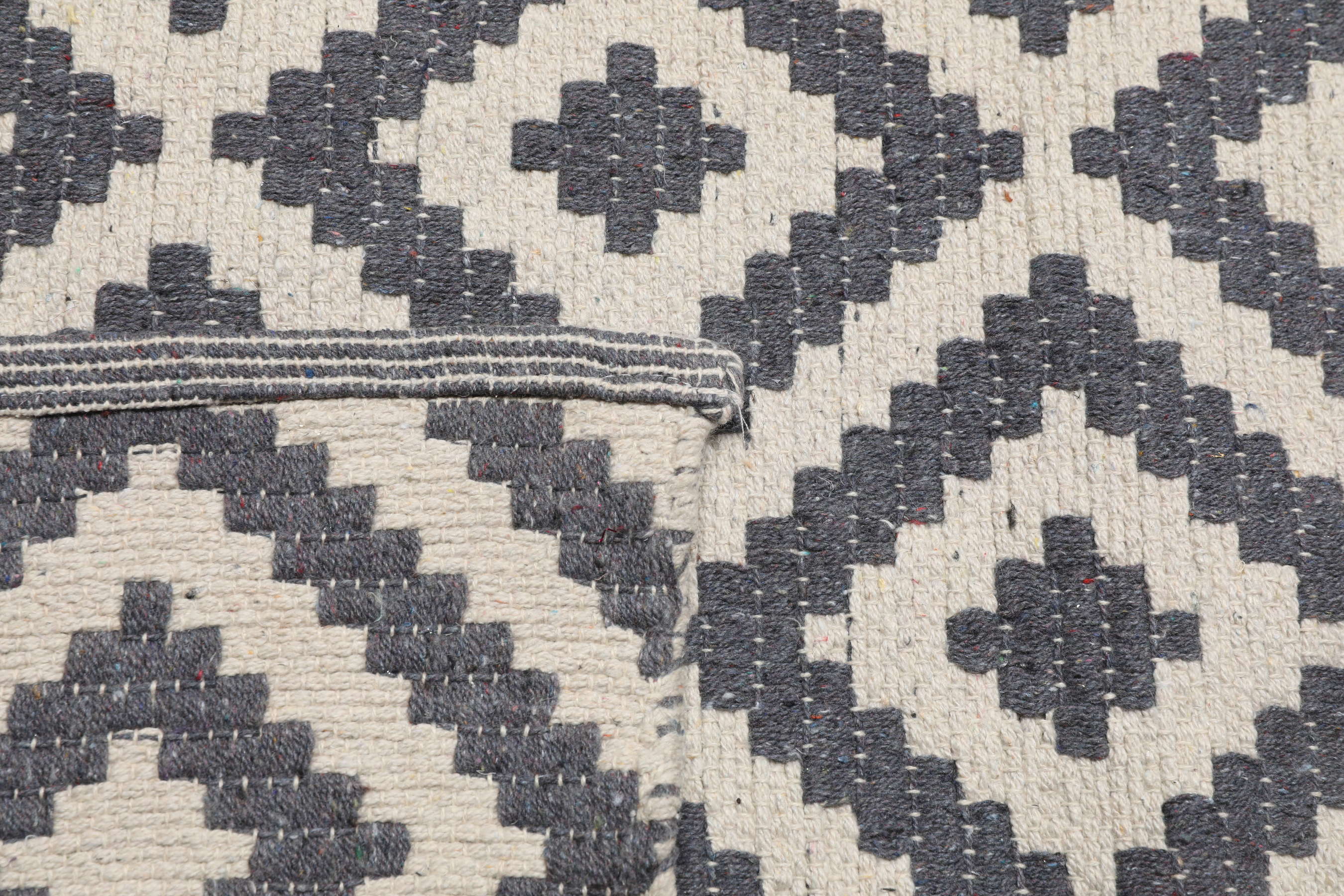 Torun Rug Torun - Grijs / Wit 250 x 300 cm Katoen Vloerkleed - Rugvista
