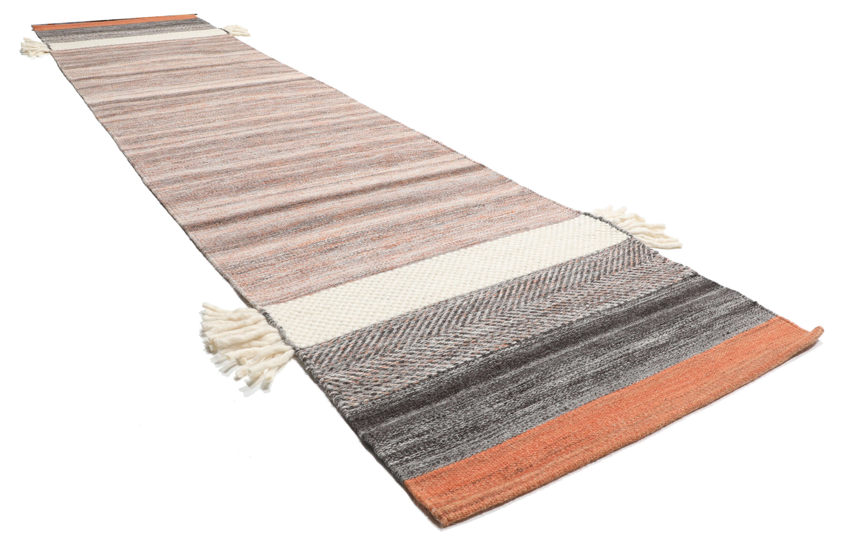 Fenix - Rust Red, Runner 80 x 250 cm Wool Rug - Rugvista