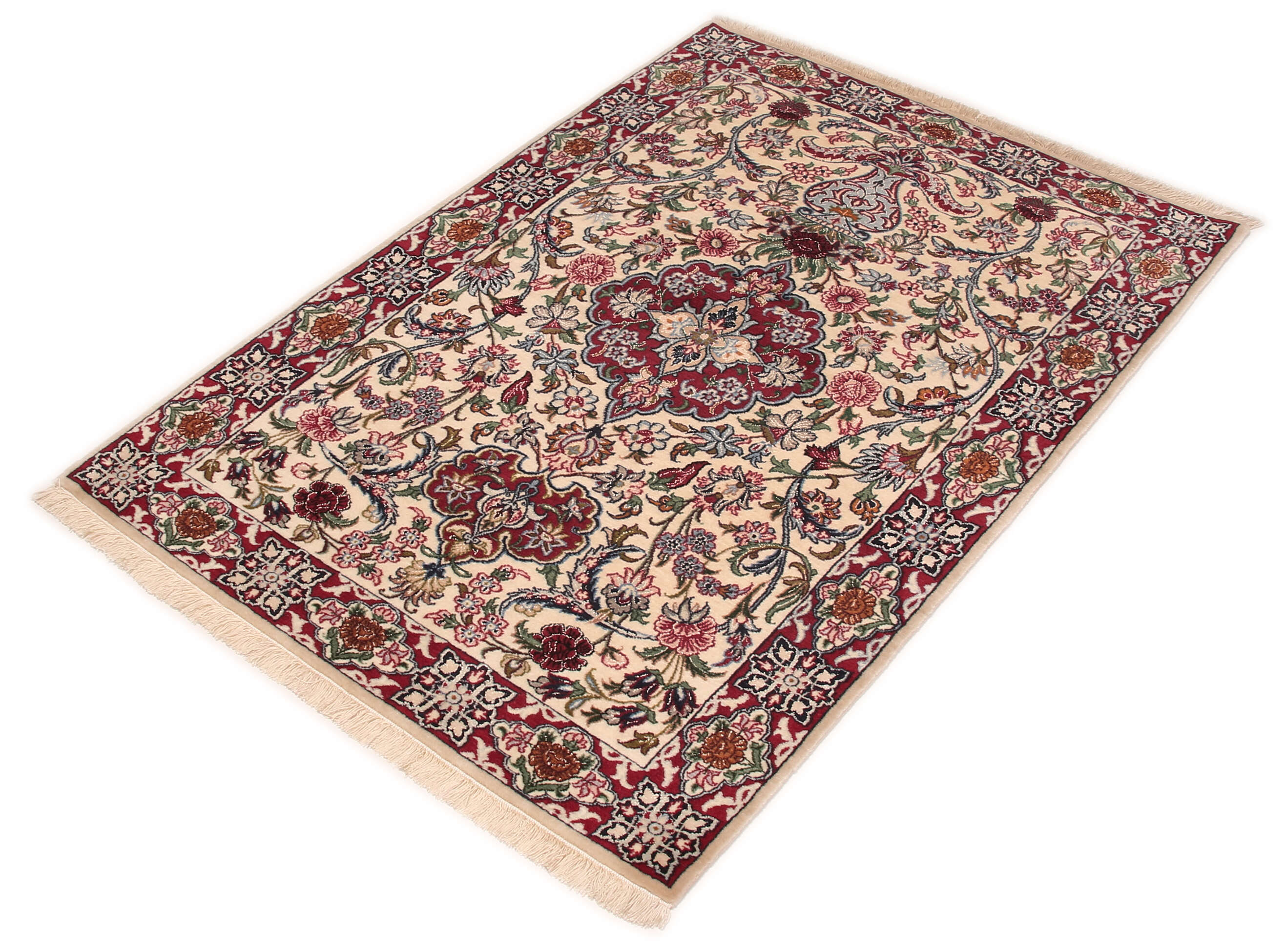 
    Isfahan silk warp - Beige - 83 x 117 cm
  