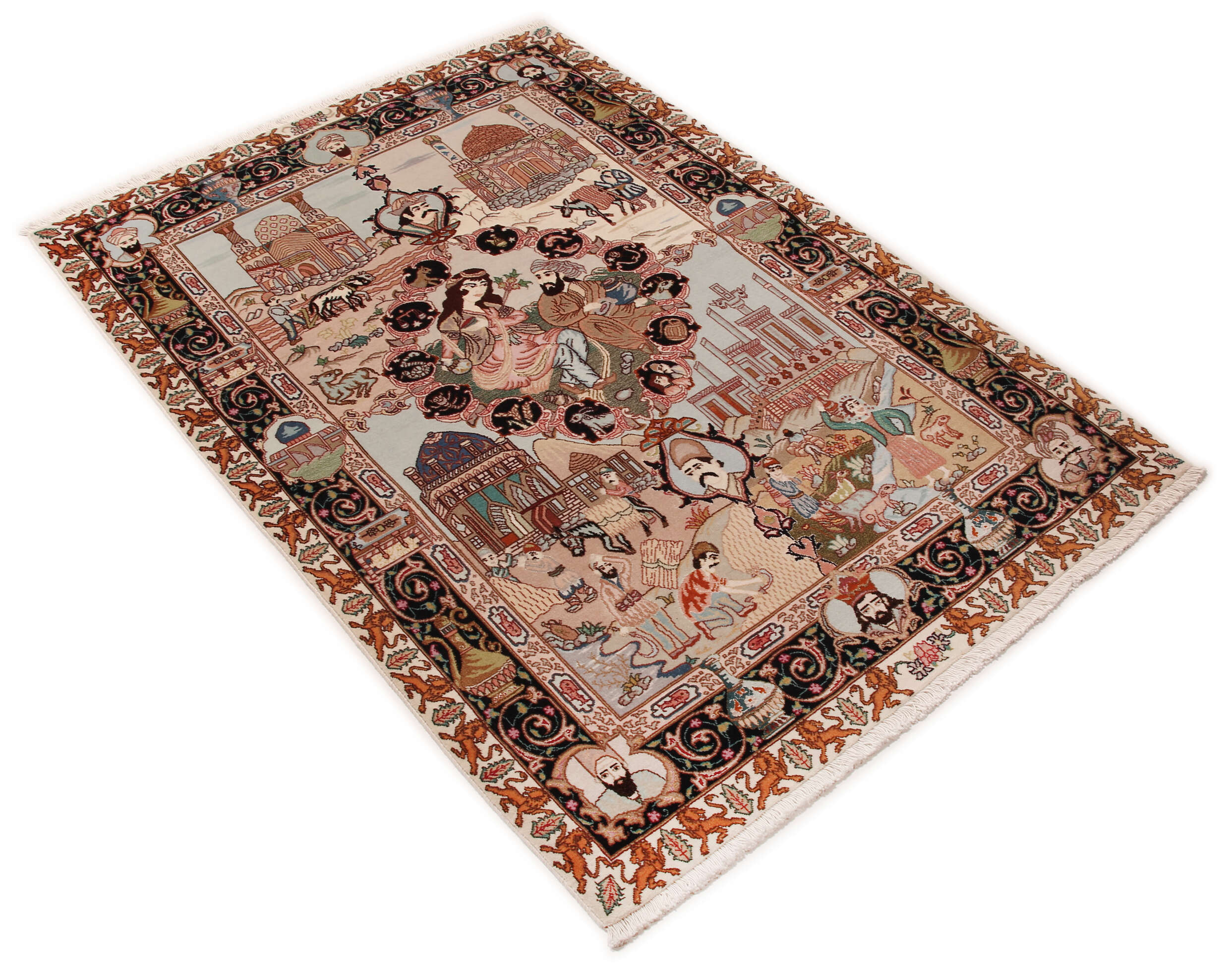 
    Tabriz 50 Raj with silk - Brown - 100 x 148 cm
  