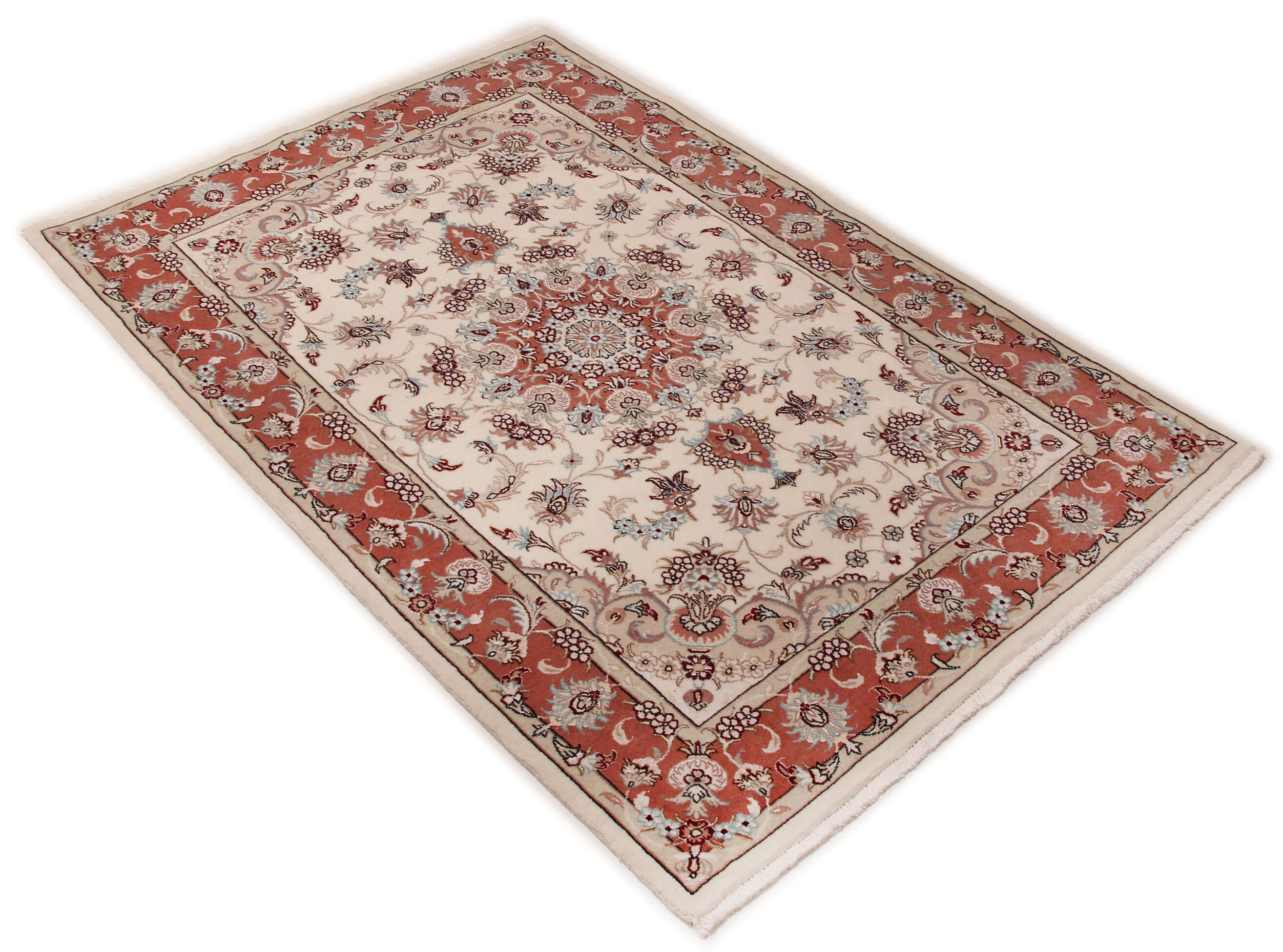 
    Tabriz 50 Raj with silk - Beige - 110 x 158 cm
  