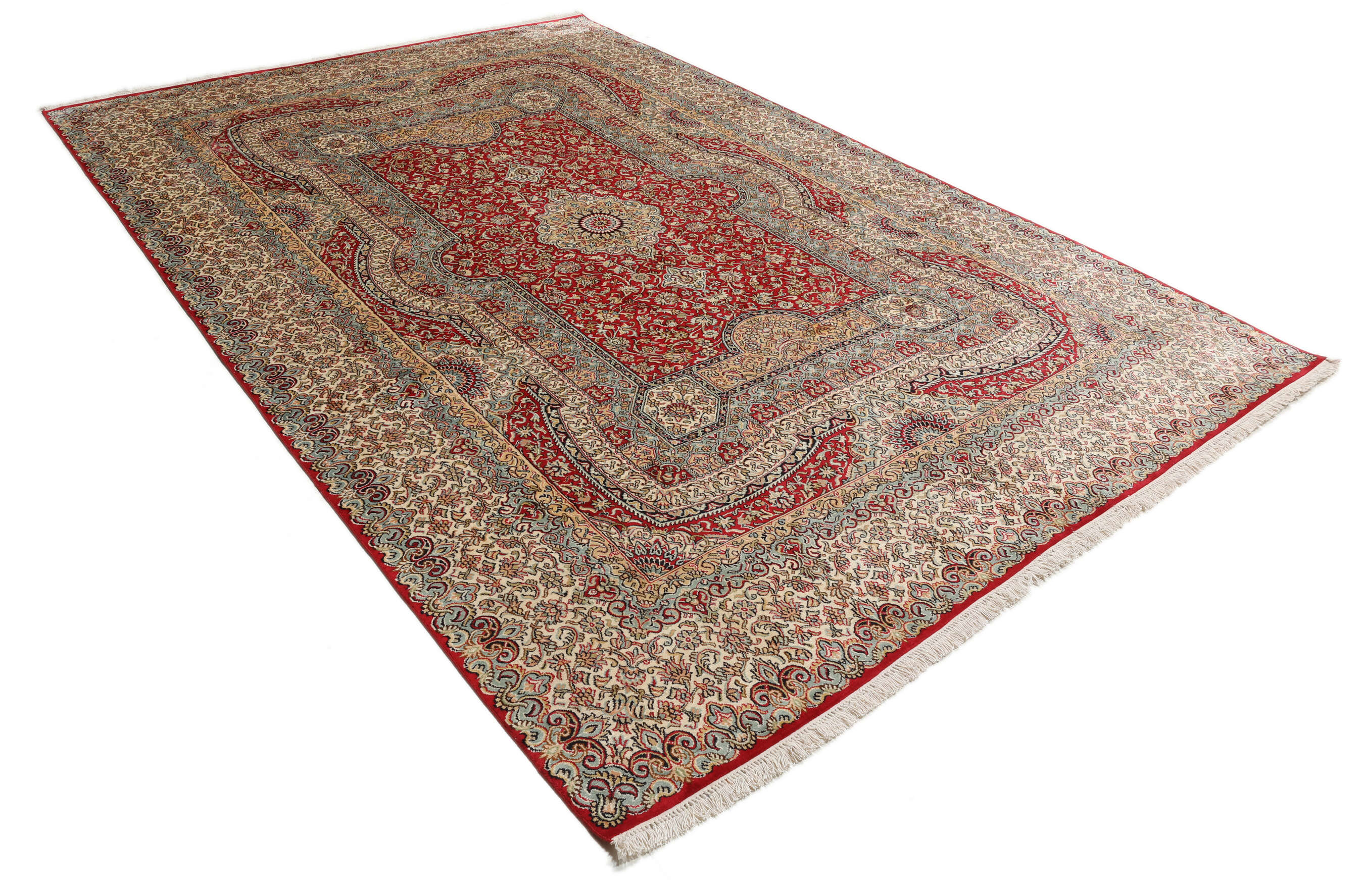 
    Kashmir pure silk - Beige - 217 x 323 cm
  