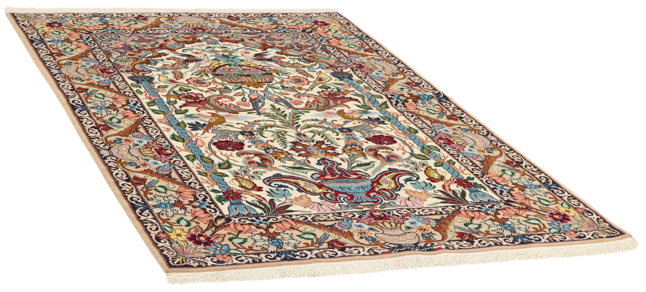 
    Isfahan silk warp - Brown - 127 x 200 cm
  