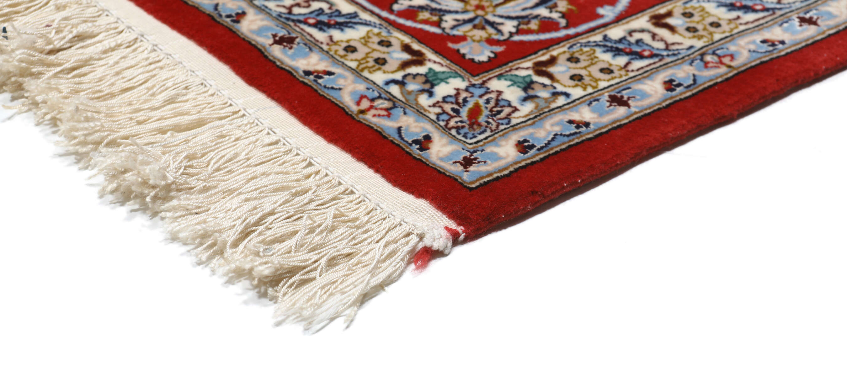 
    Isfahan silk warp signed Entashari - Beige - 161 x 241 cm
  