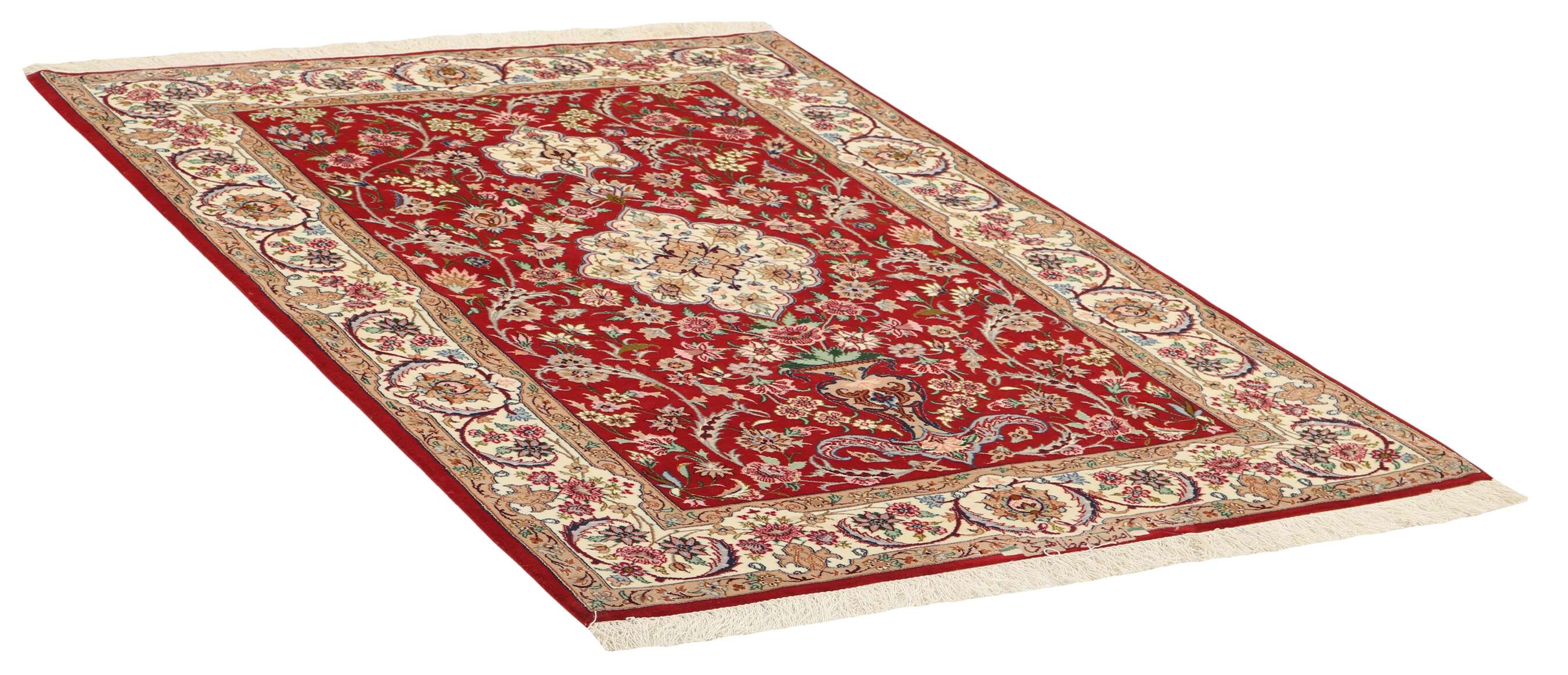 
    Isfahan silk warp - Brown - 110 x 164 cm
  